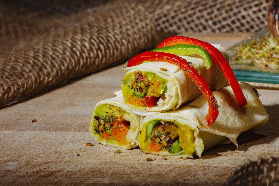 Wraps aux légumes.