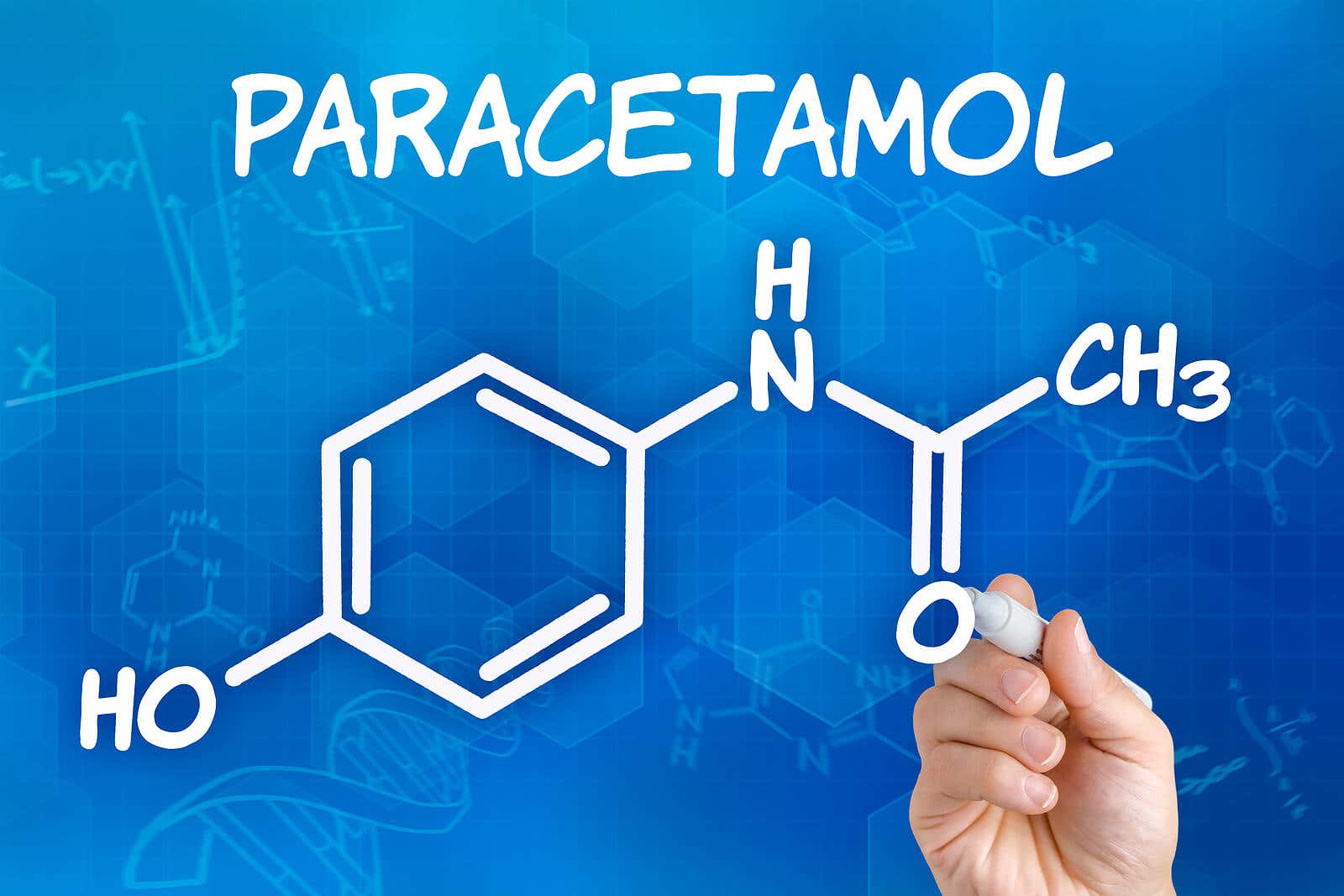 Fórmula del paracetamol.