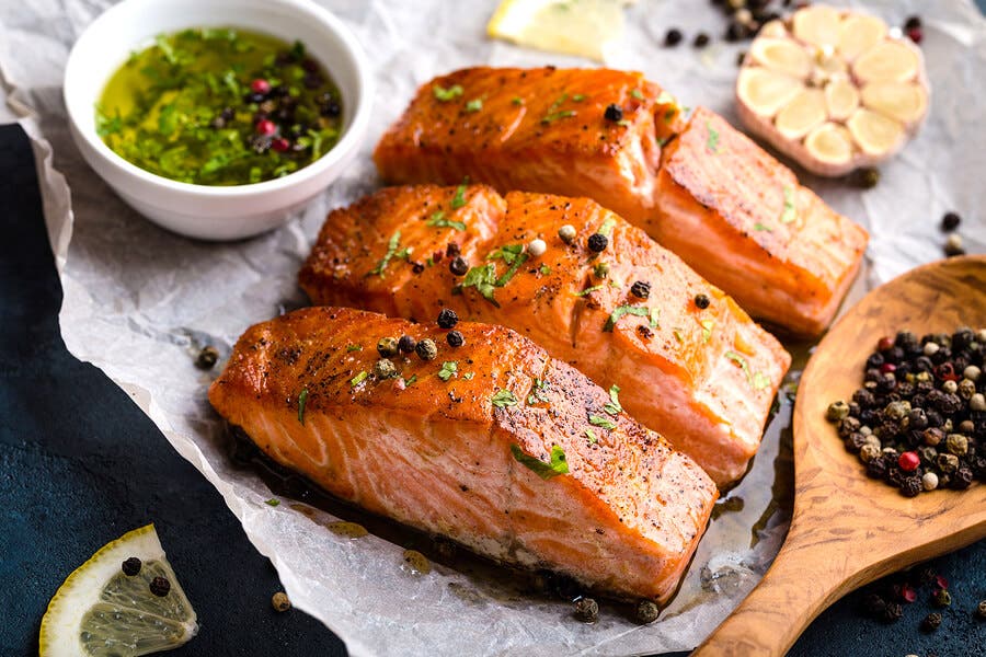 Salmón con especias.