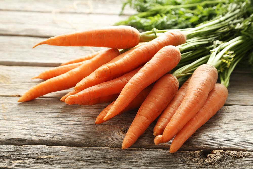 Zanahorias y otros alimentos con Beta-caroteno para la salud intestinal