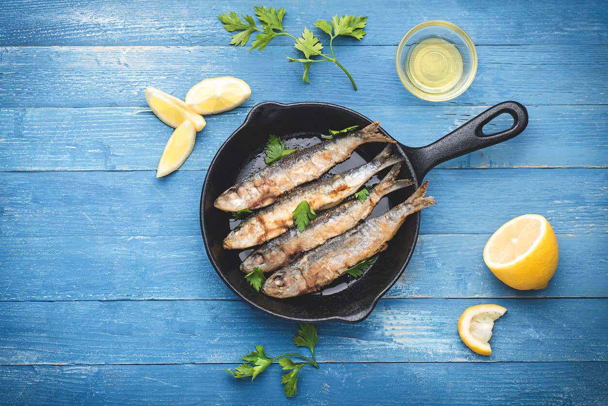 Las sardinas son alimentos aptos para ganar masa muscular.
