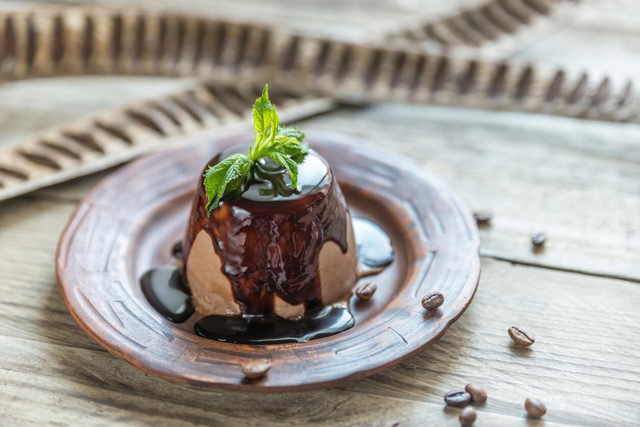 Receta de navidad saludable flan de café.