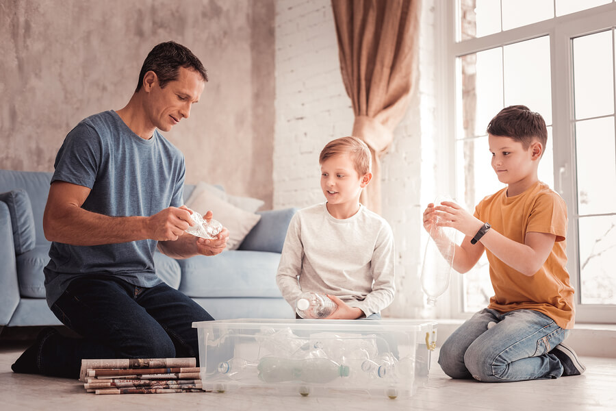 Utilisez du carton pour recycler.