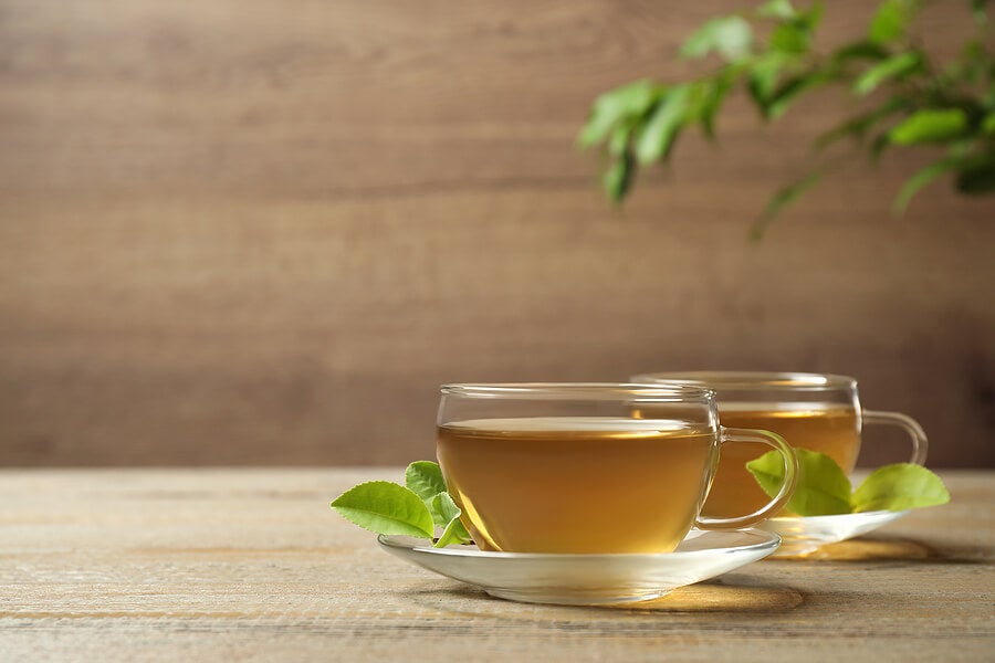 Tazas de té verde
