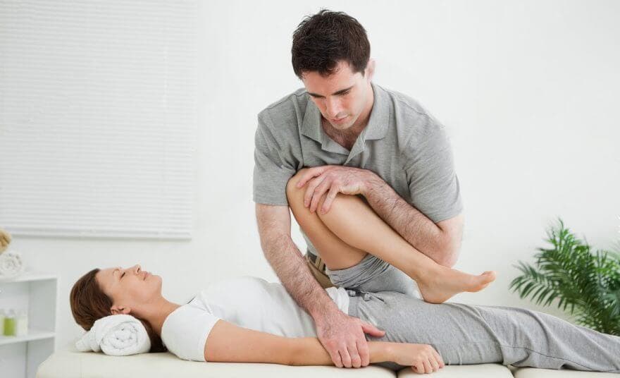 Paciente en fisioterapia
