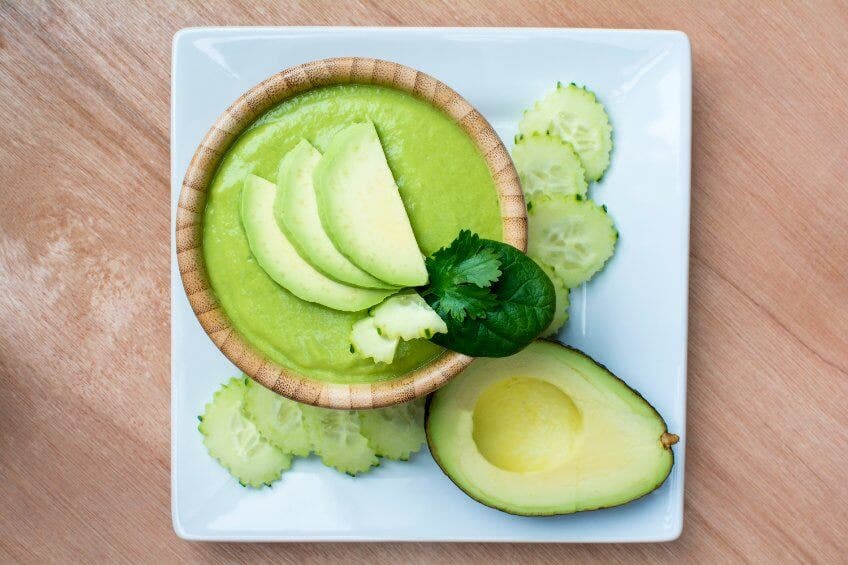 Crema de aguacate y pepino