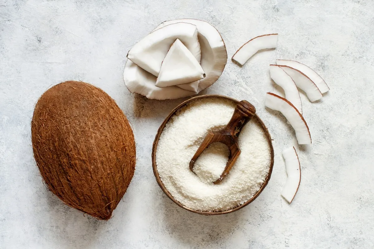 Harina de coco para cocinar.