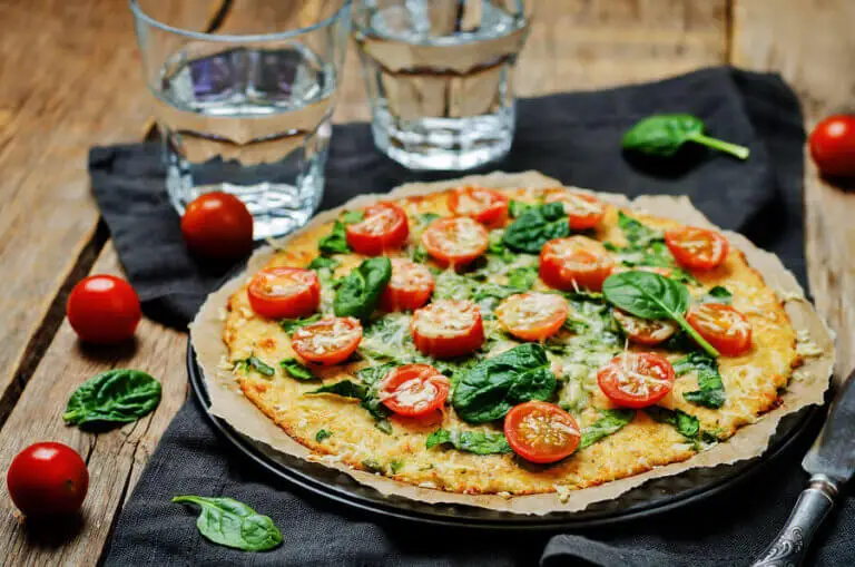 Pizza con base de coliflor