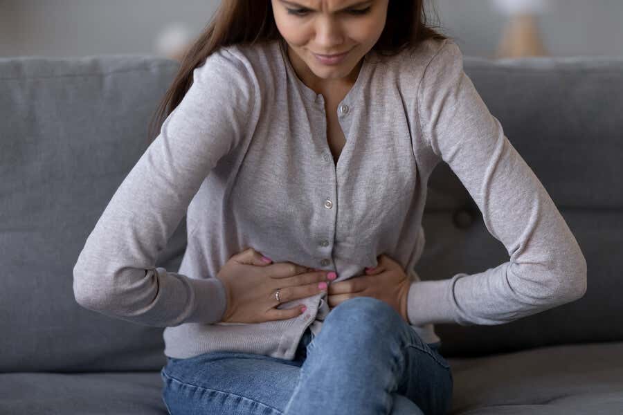 a woman with irritable bowel