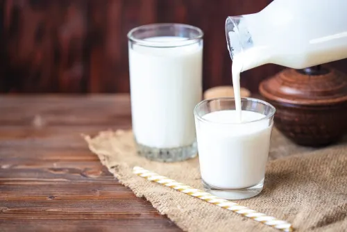 aufgeblähter Bauch - Milch