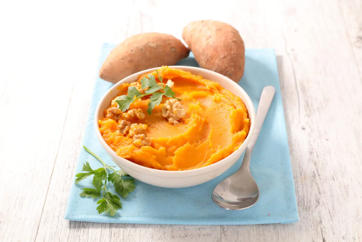 Puré de boniato como receta saludable