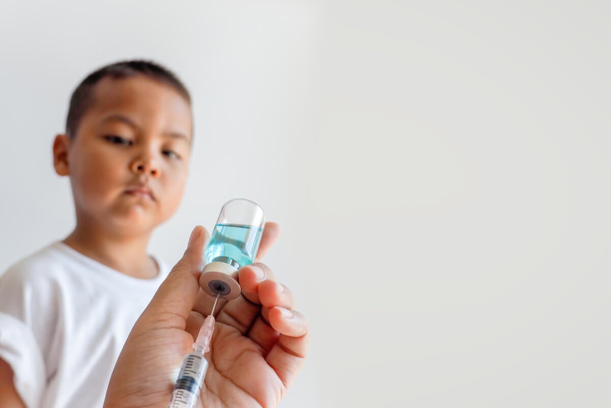 Vacunación en niños.