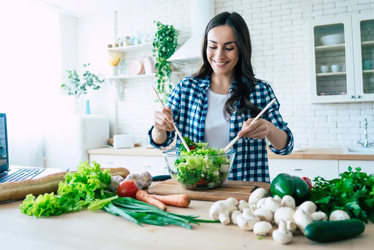 Mujer vegana.