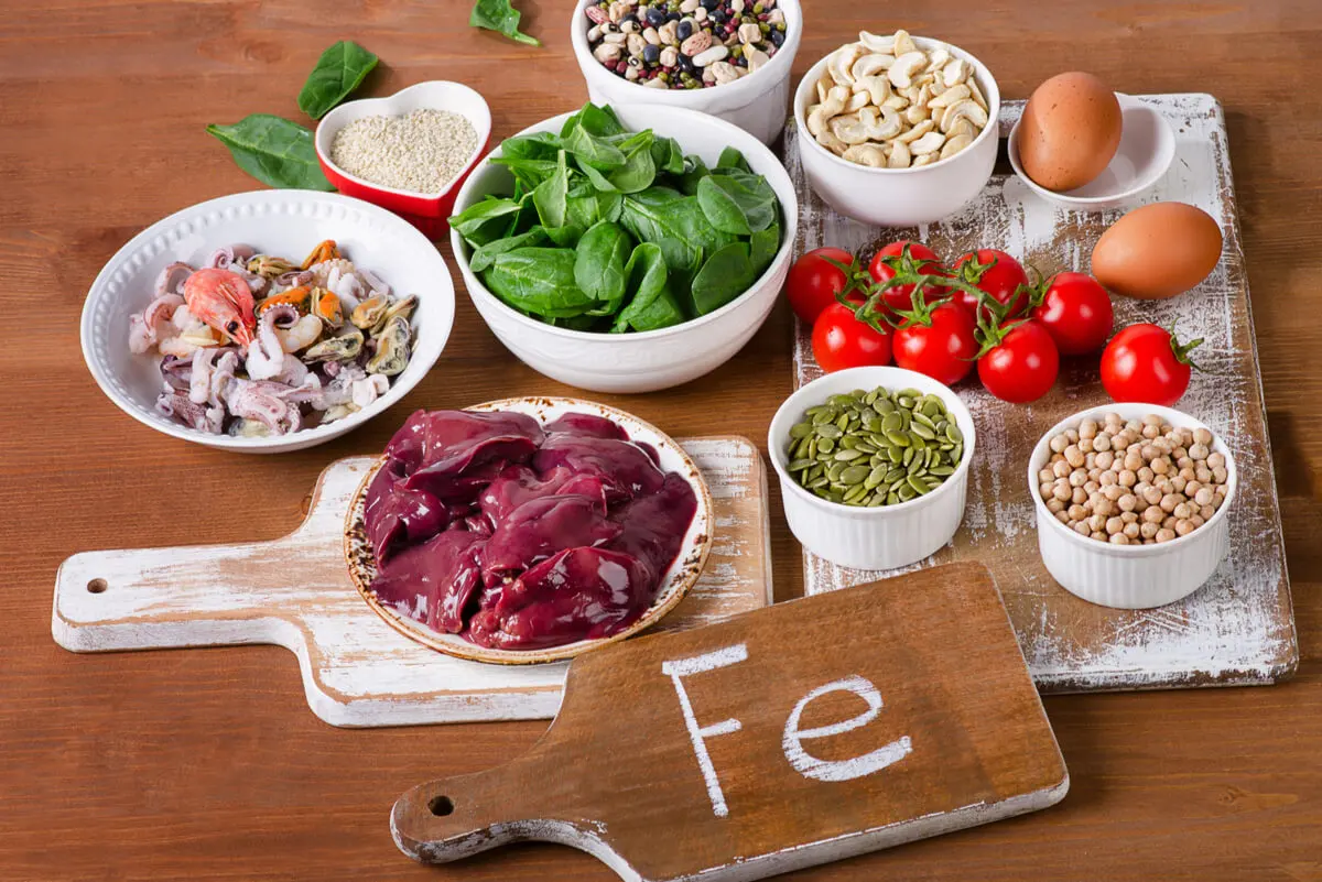 Alimentos con hierro.