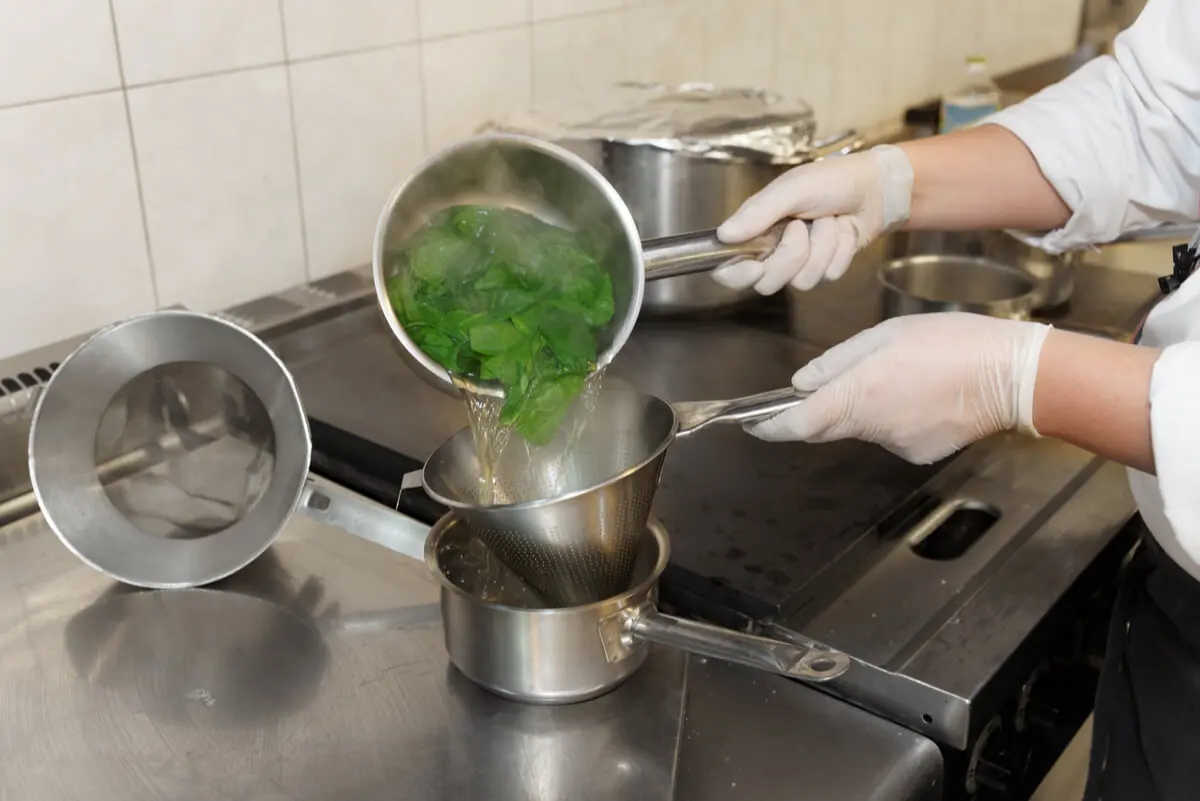 Blanqueado de los alimentos.