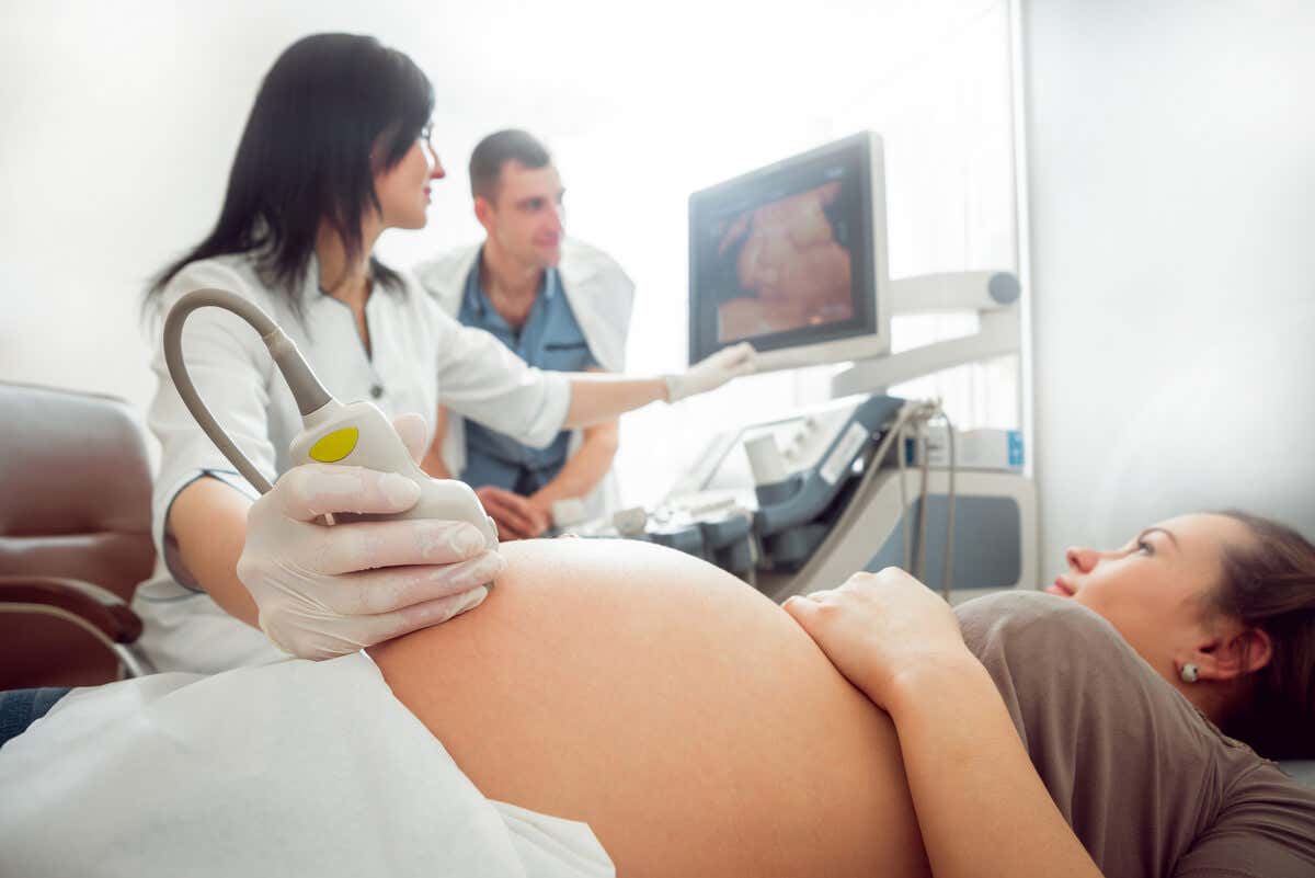 Ultra-som para determinar a necessidade de uma cesariana.