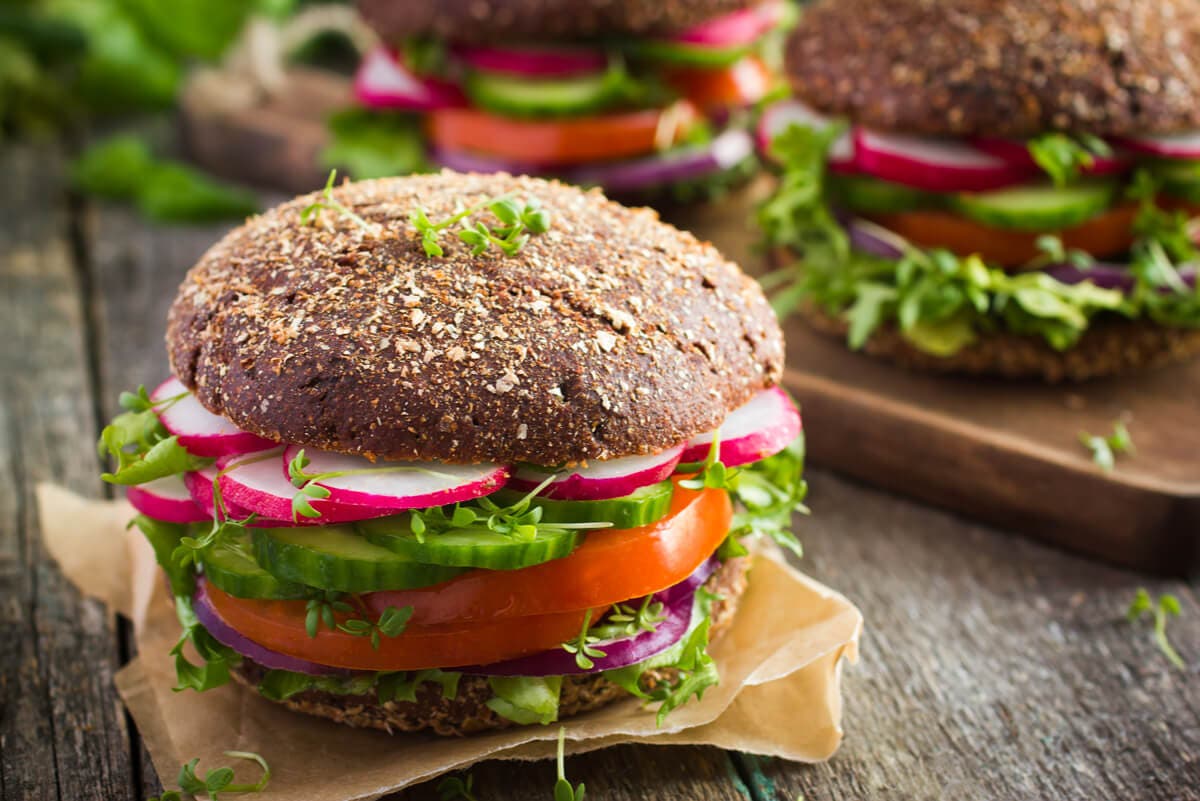 Hamburguesa vegana.