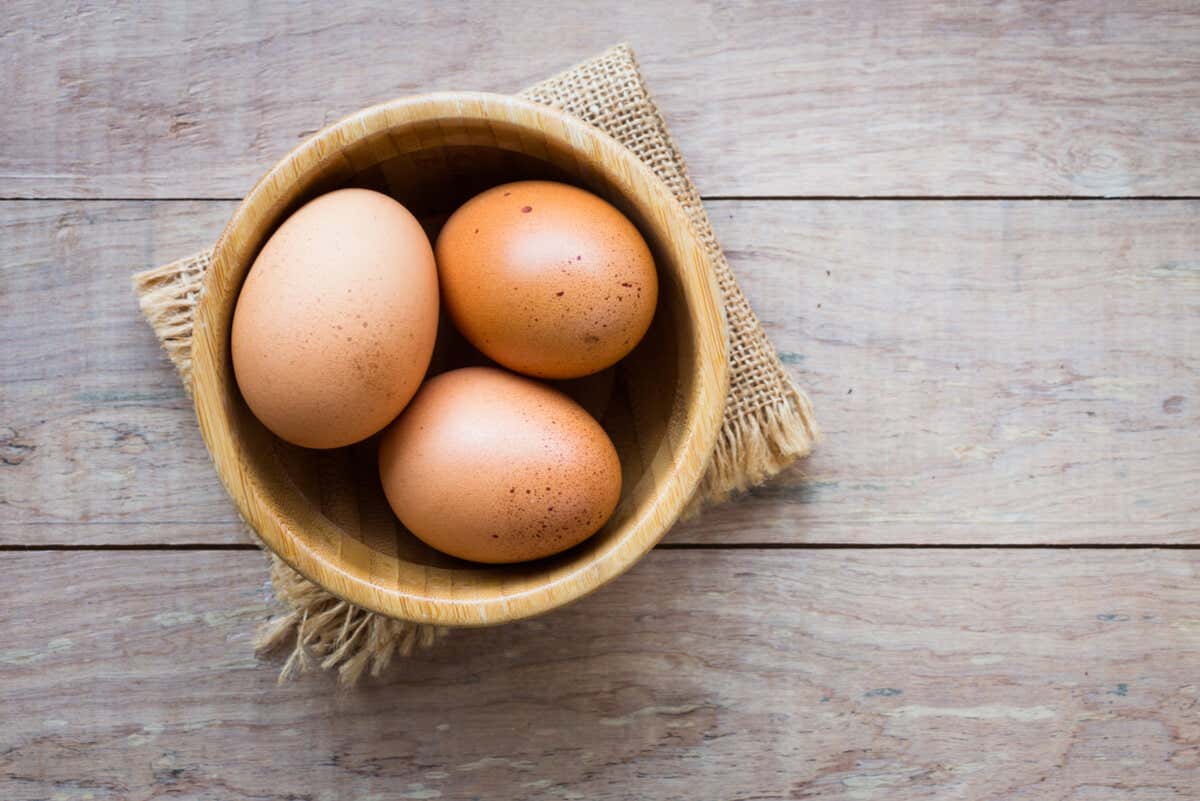 Huevos como fuentes de proteína.