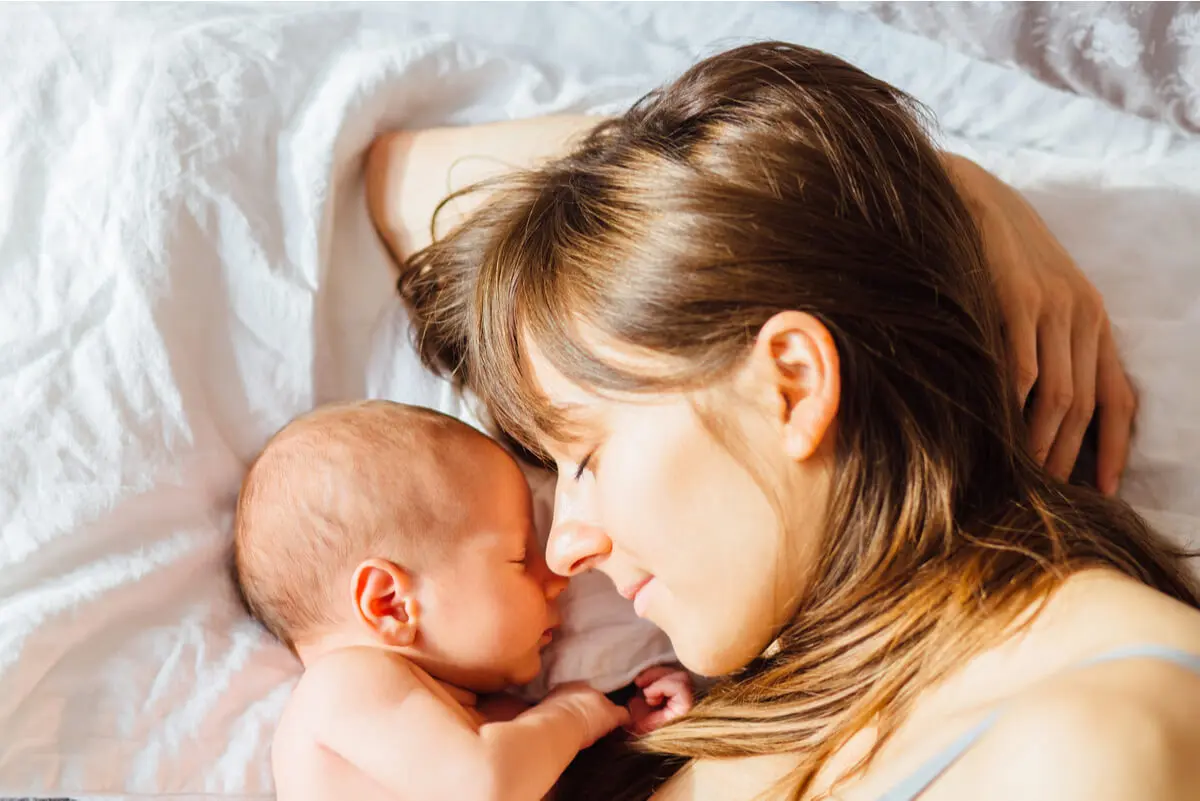 a mother with a baby