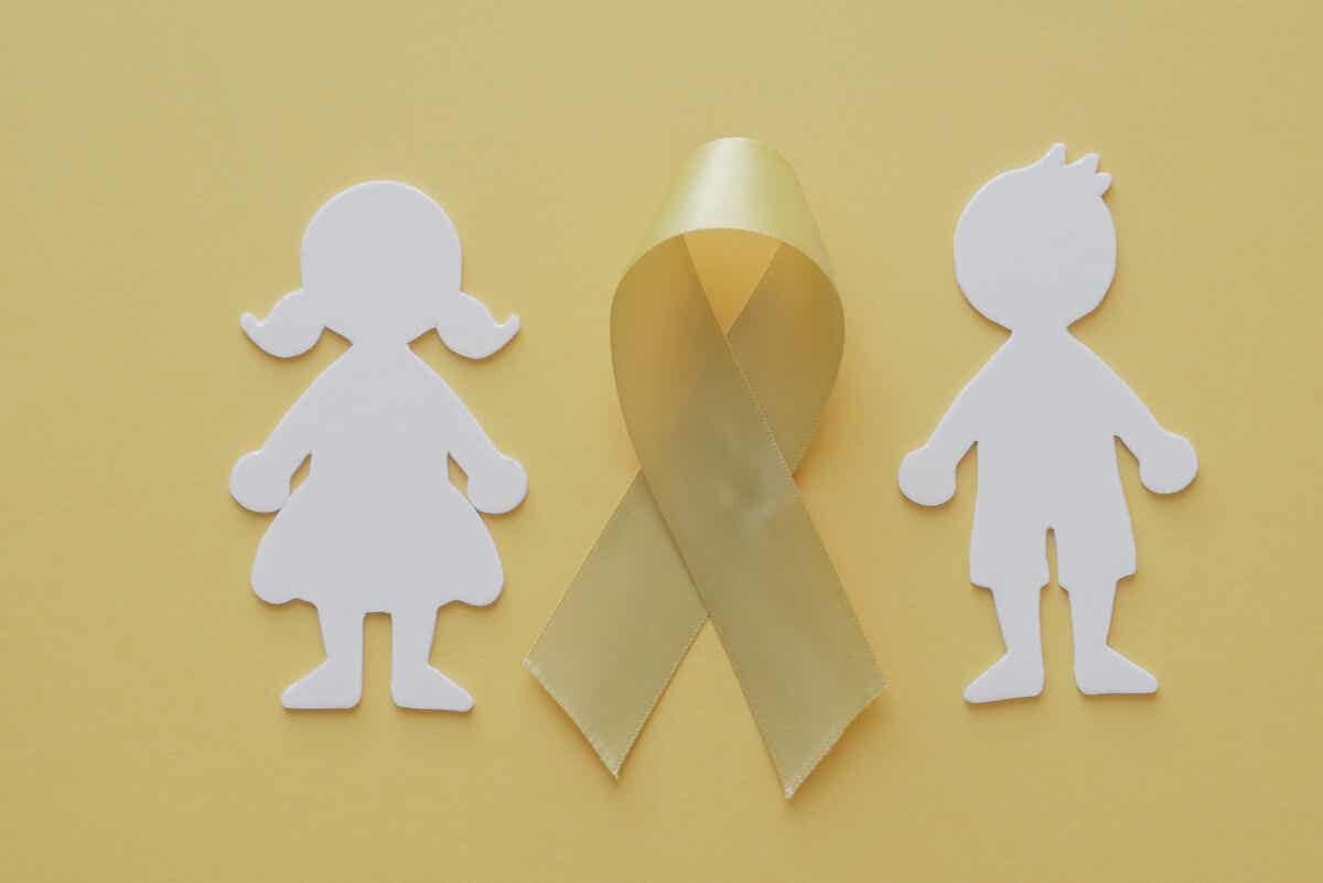Lazo amarilla por el sarcoma en los niños.