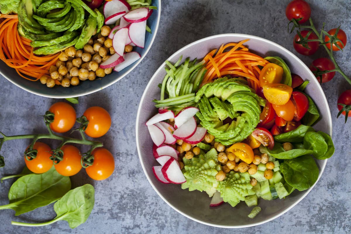 Vegetales en la dieta con fitonutrientes.