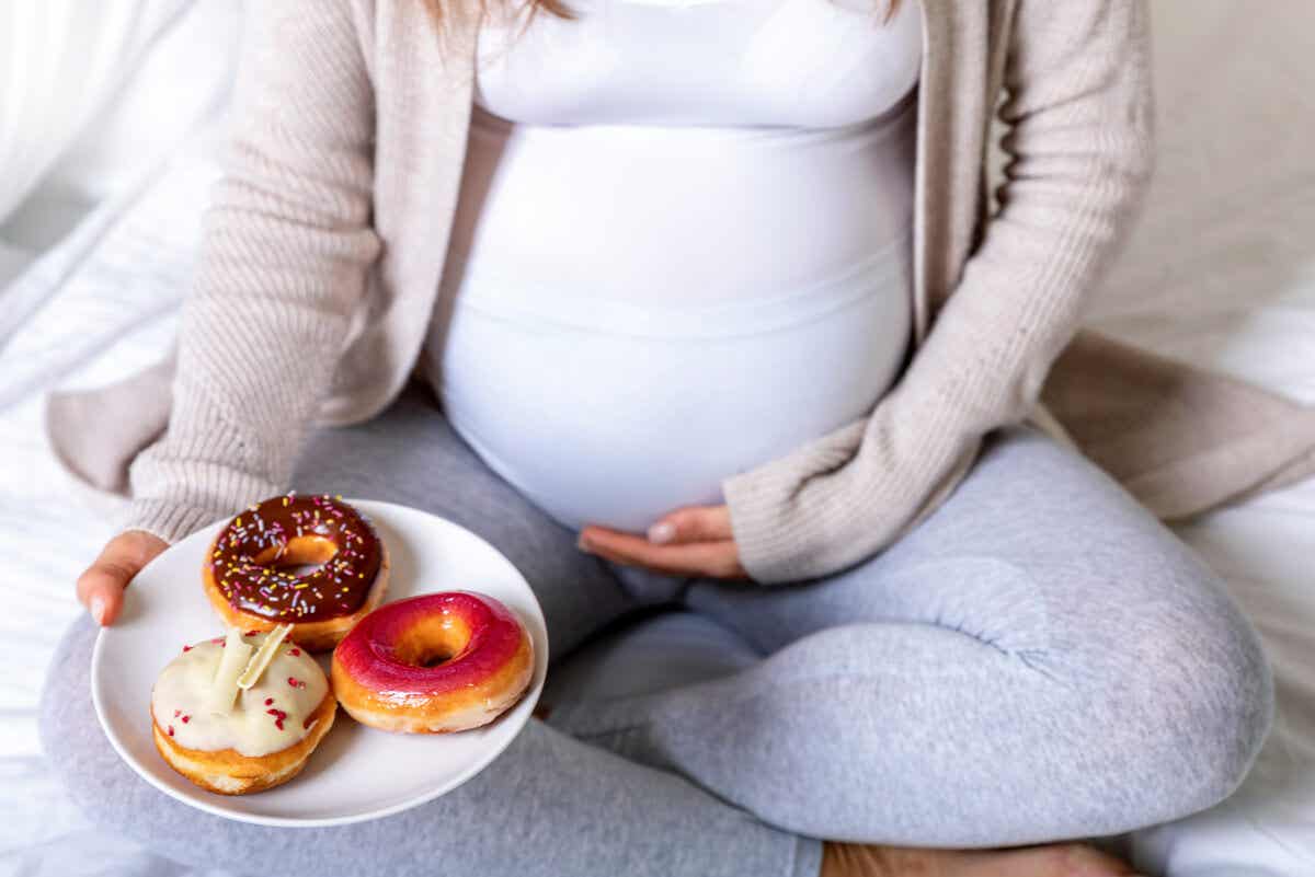 Dieta no saludable en el embarazo.