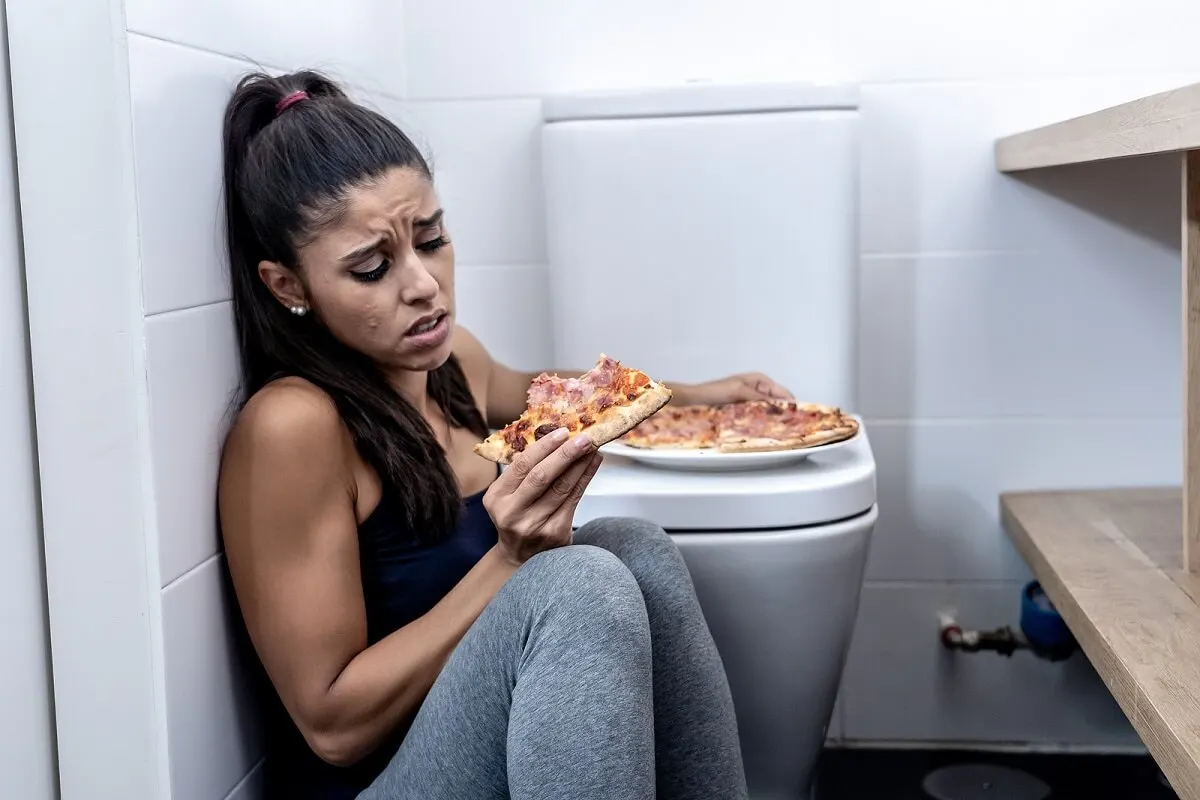 Atracón por bulimia.