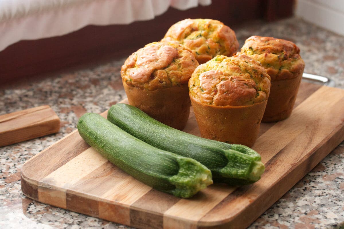 Muffins de calabacín.