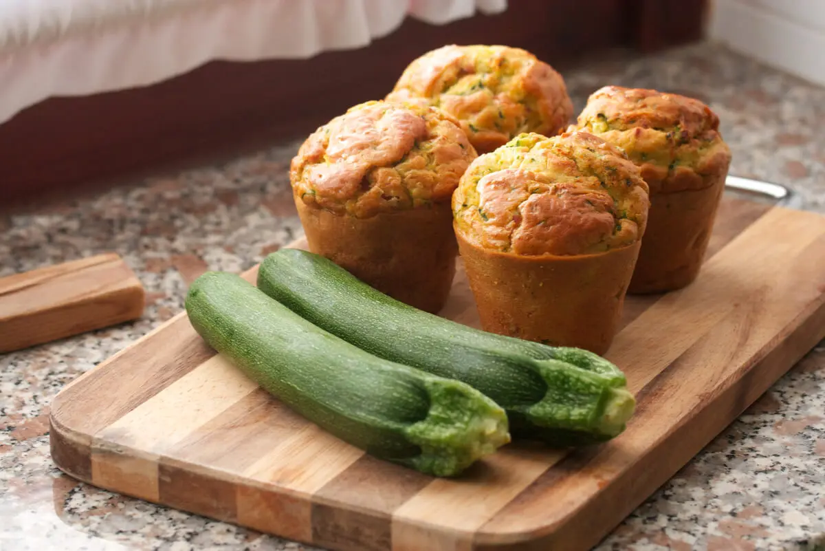 Muffins de calabacín.