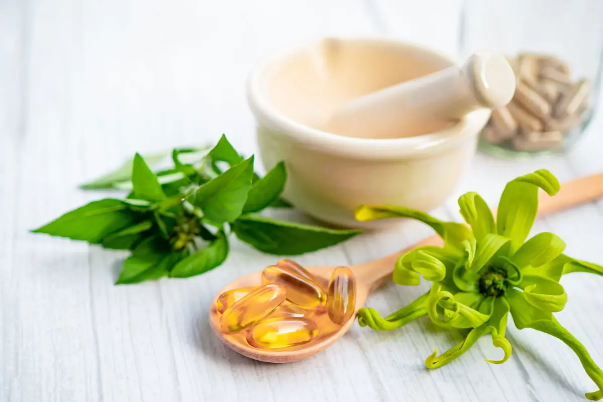 Cápsulas de aceite de menta.