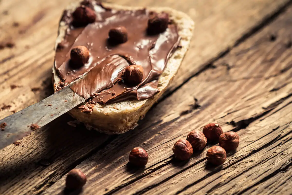 Nutella en pan.