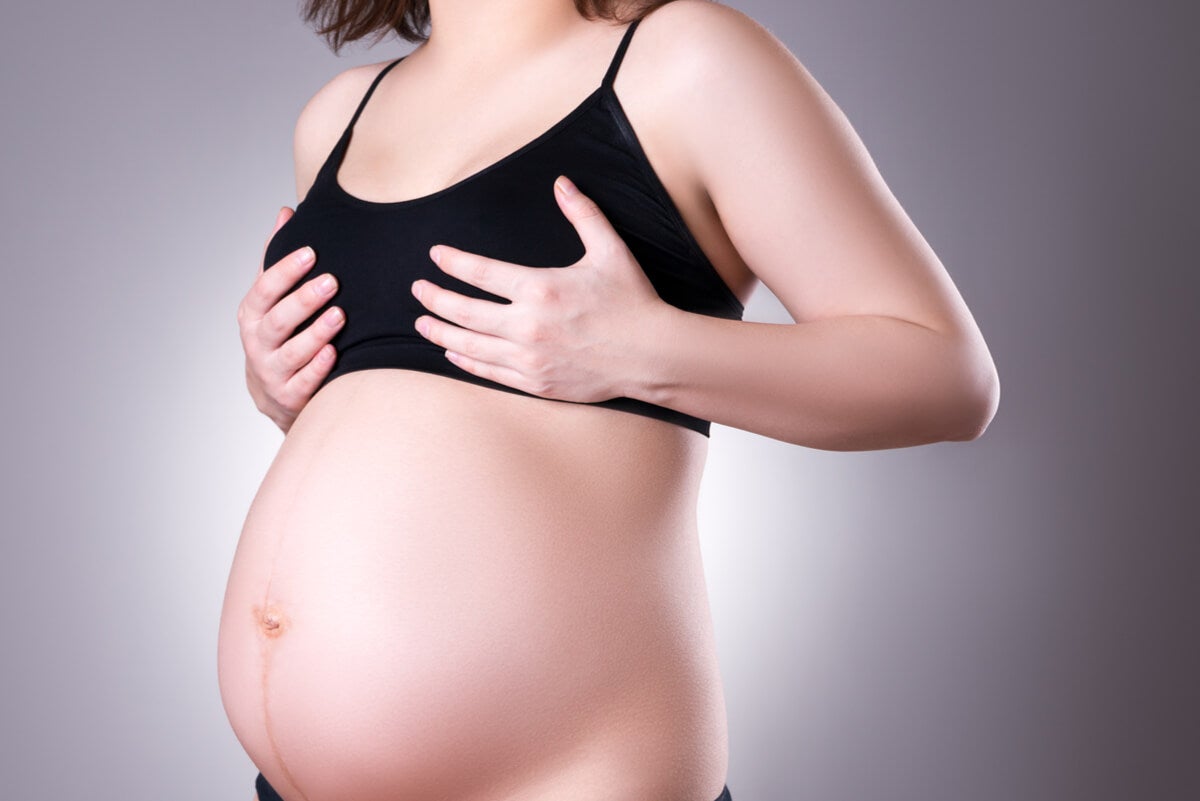 Фото грудь до и во время беременности