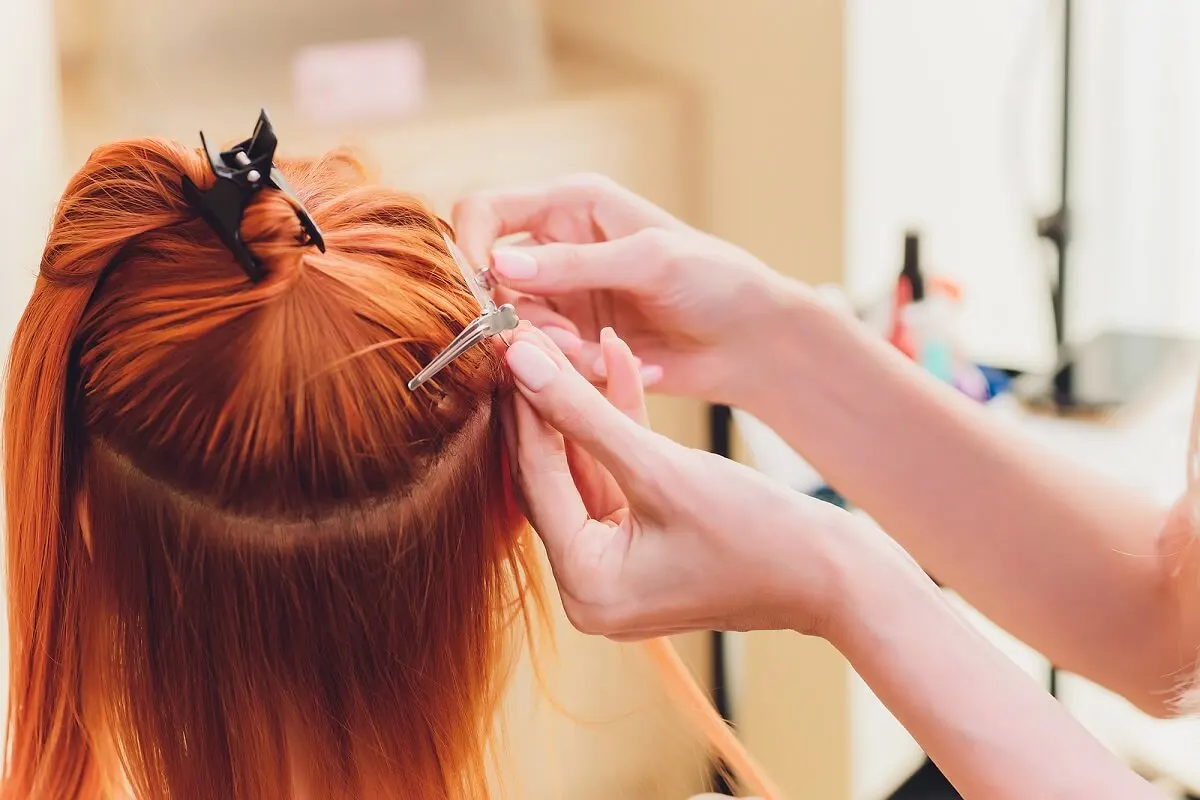 Extensiones de cabello.