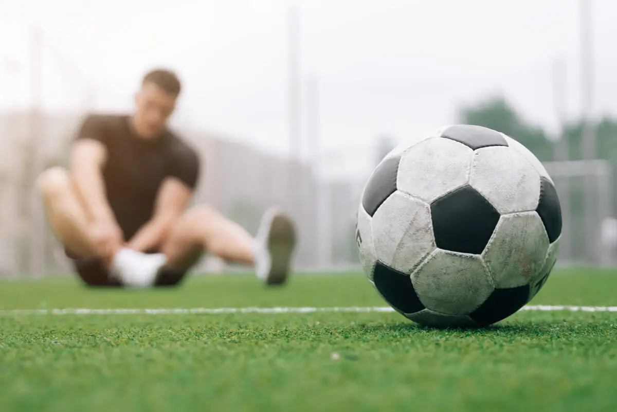 Entorse de tornozelo no esporte.