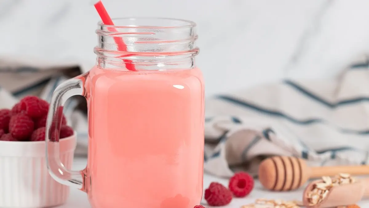 Receta de batido de frambuesa y avena