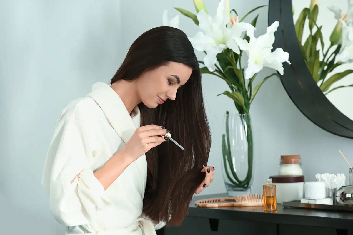 Cabello tratado en casa para cambiar el look.