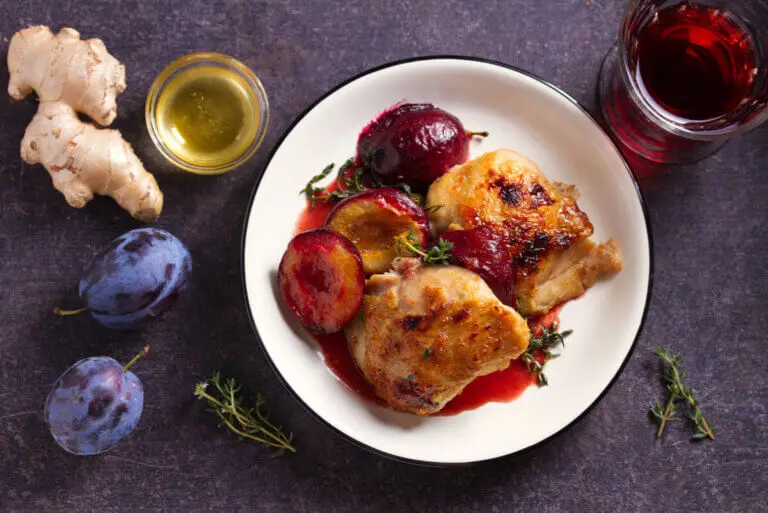 Receta de pollo con ciruelas