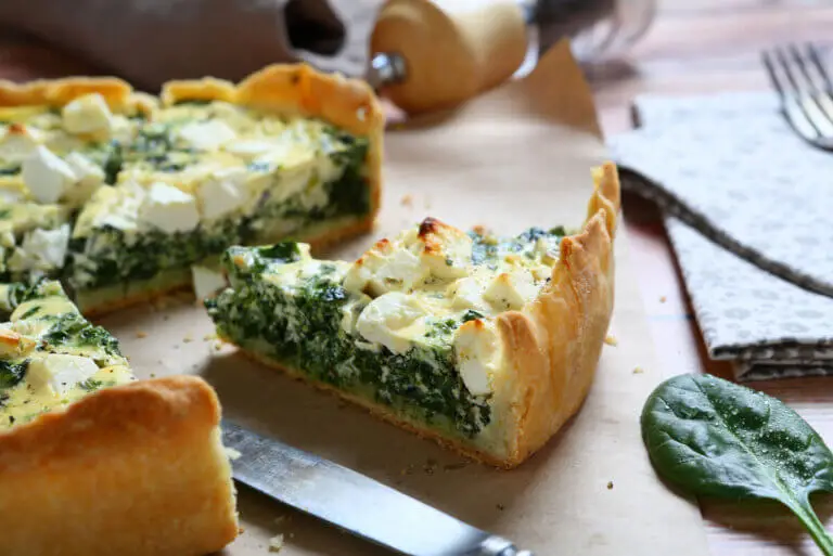 Quiche de espinaca y queso de cabra