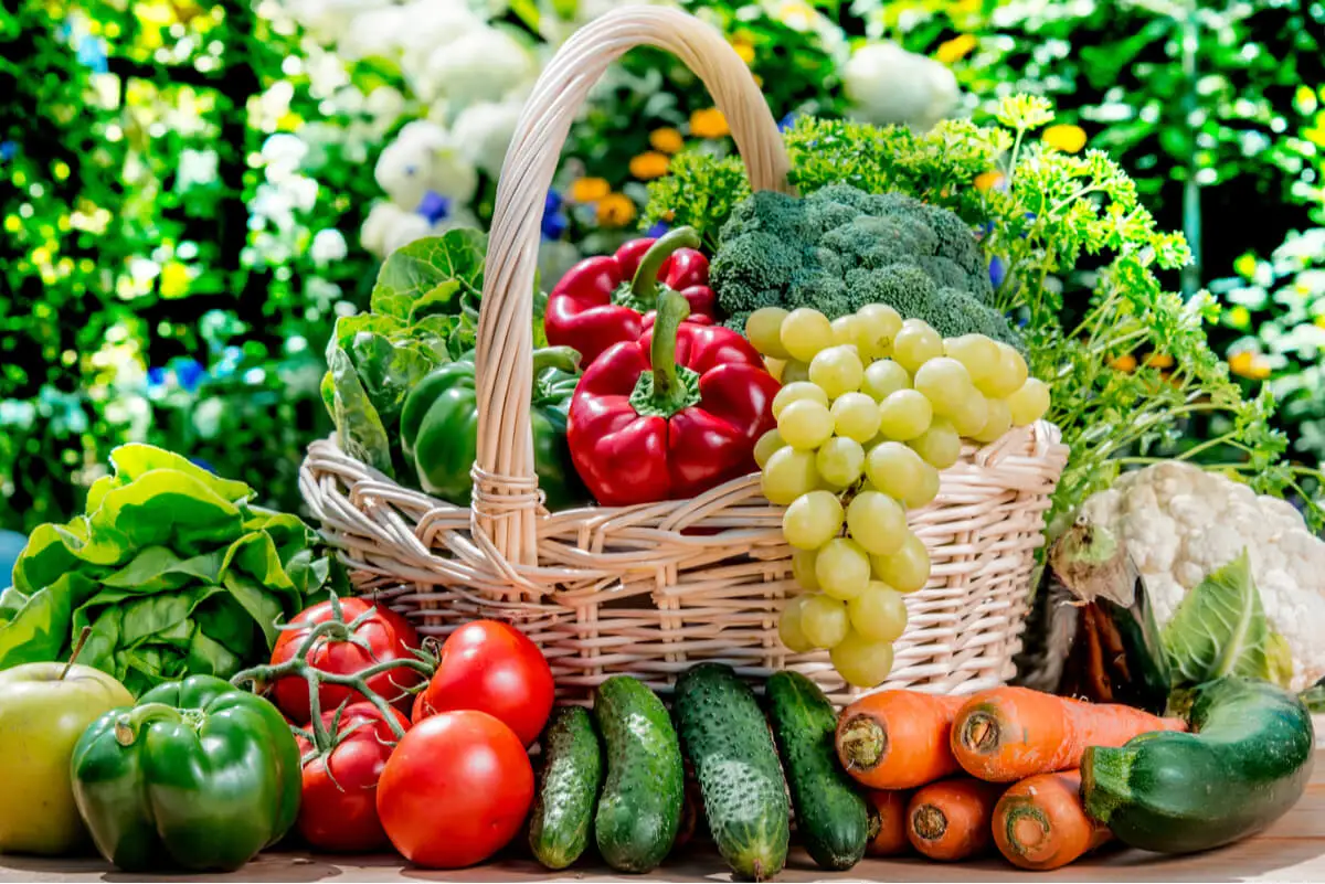 Vegetales y frutas en la dieta de Messi.