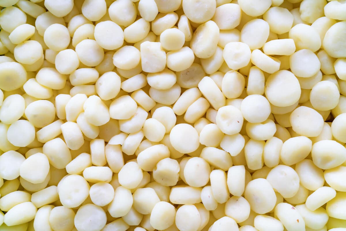 Châtaignes d'eau sans gluten.