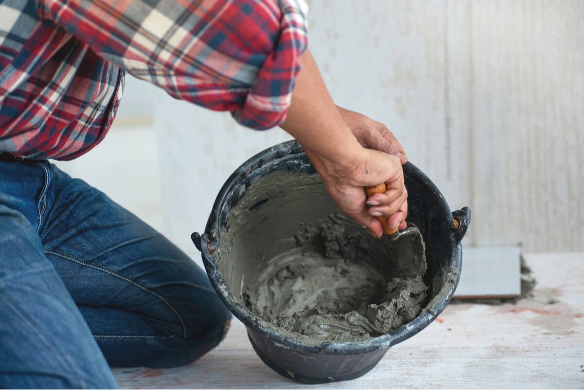 Preparación de cemento.