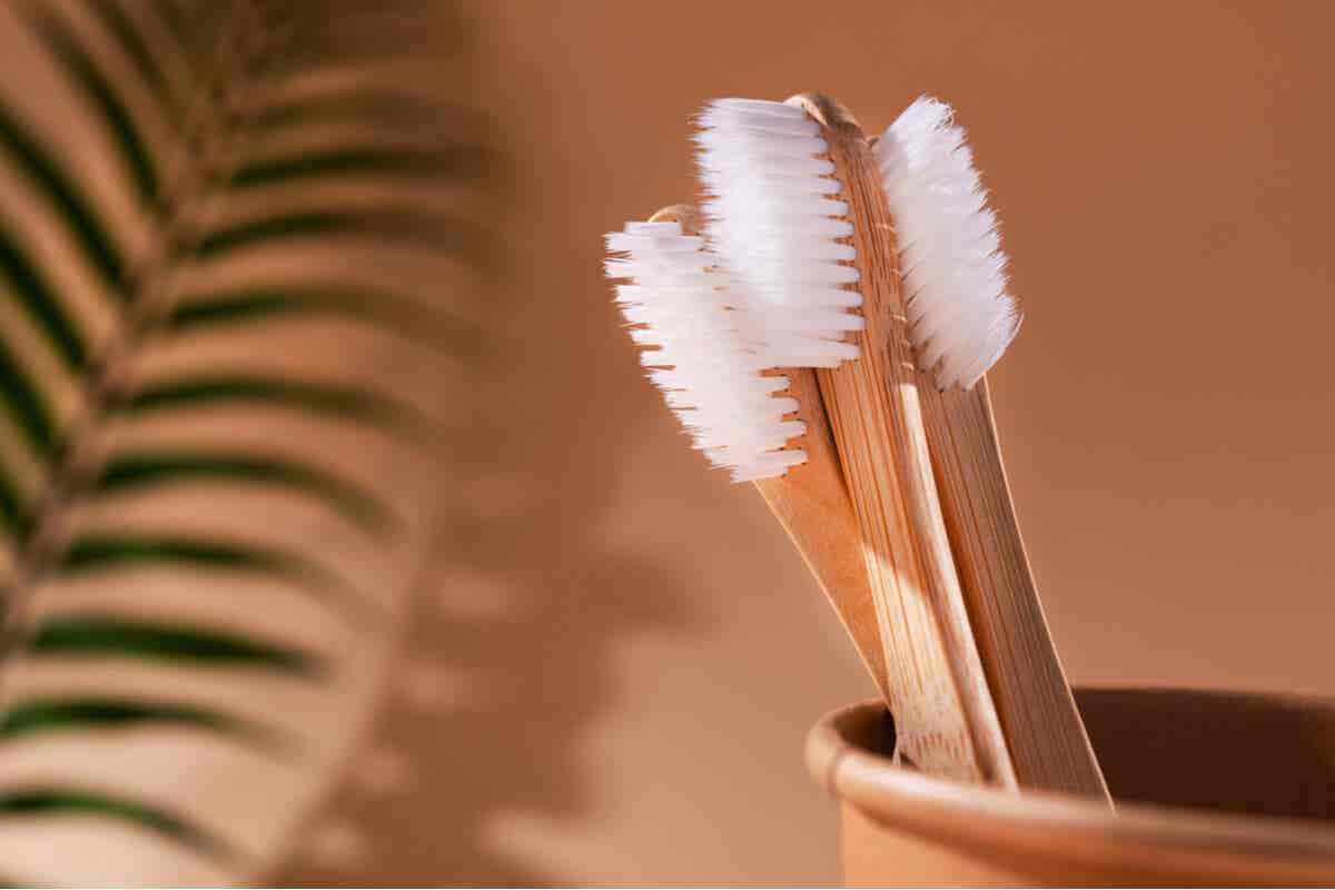 Cepillos de dientes de bambú.