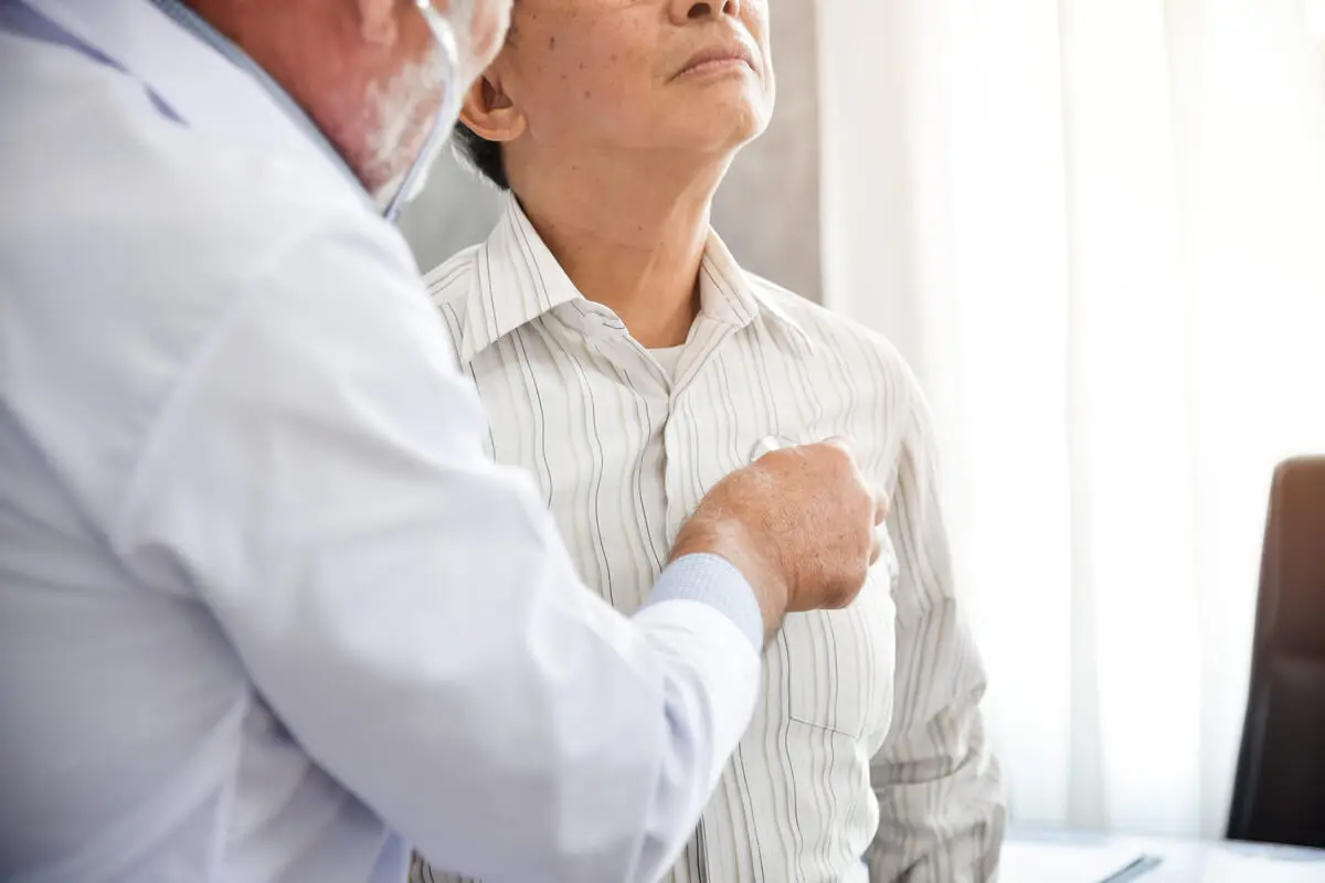 Contrôle après une lobectomie pulmonaire.