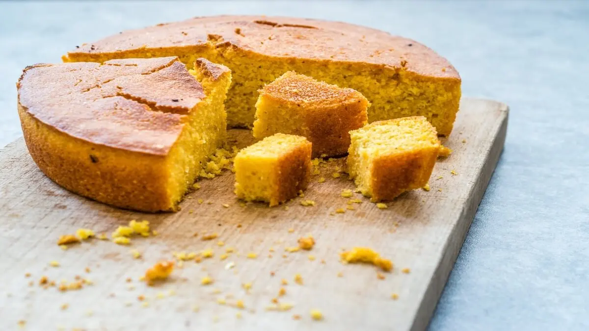 Tarta de maíz sin gluten.