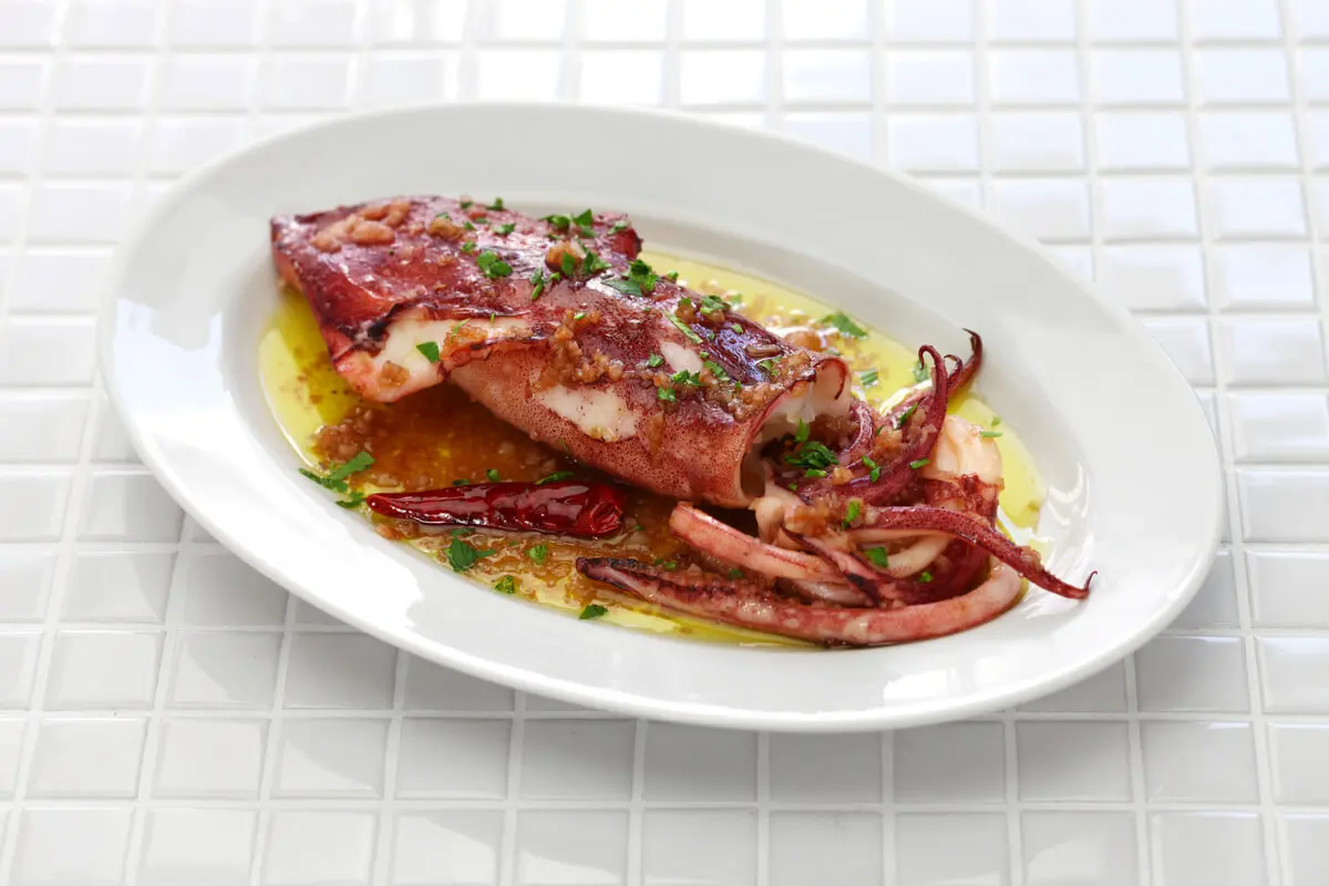 Calamares en la cocina.