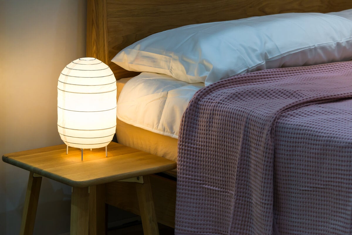 нощна лампа от оризова хартия
