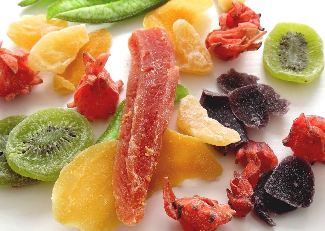 fruta desidratada