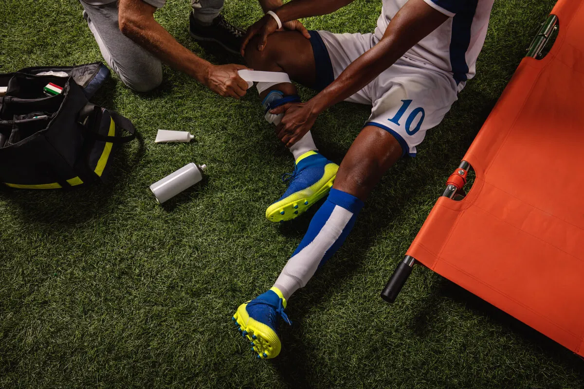Lesão de futebol.