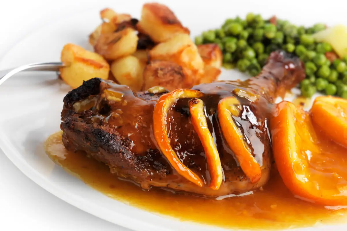 Recette de canard à l'orange : pas à pas.