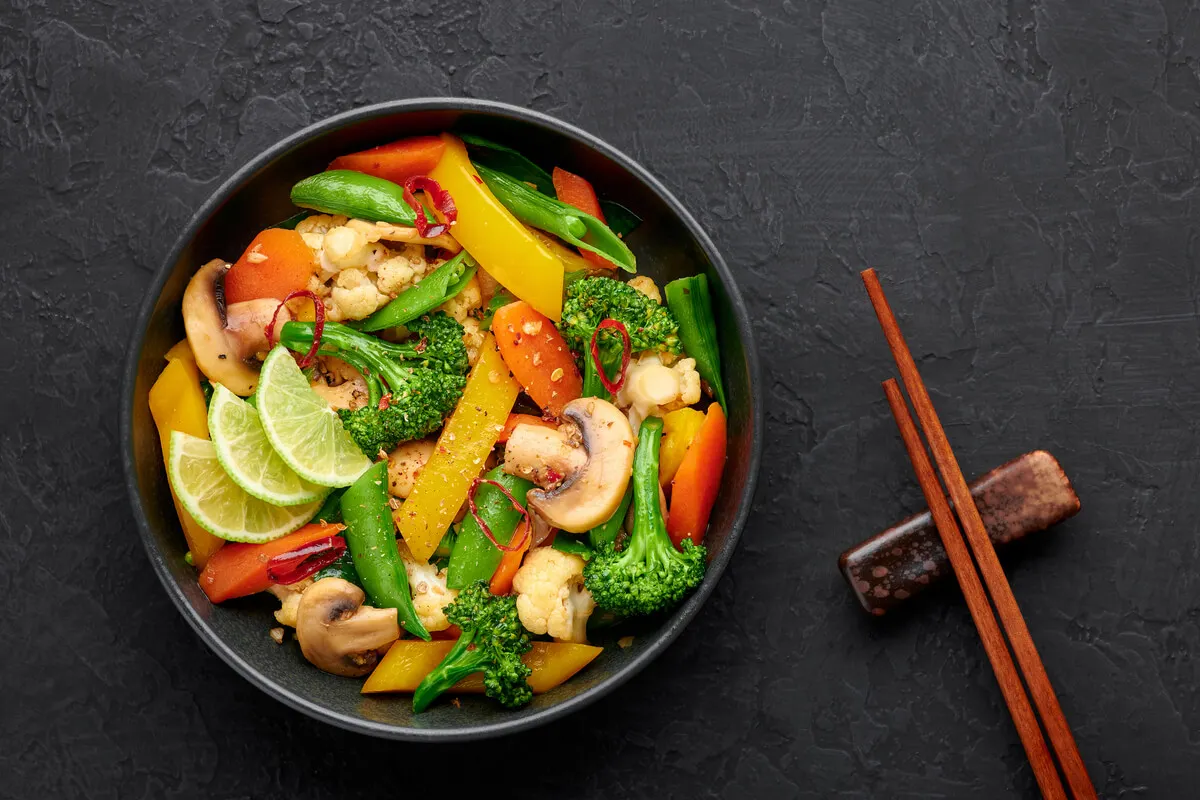 Wok de verduras.